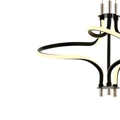 Clarita 3 Işık Seviyeli LED Siyah Sarkıt Avize