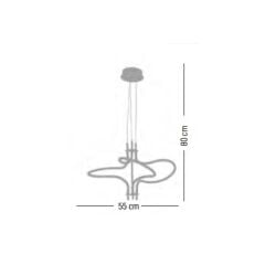 Clarita 3 Işık Seviyeli LED Siyah Sarkıt Avize