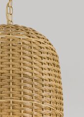 El Dokuması Rattan Sarkıt Avize - 1581