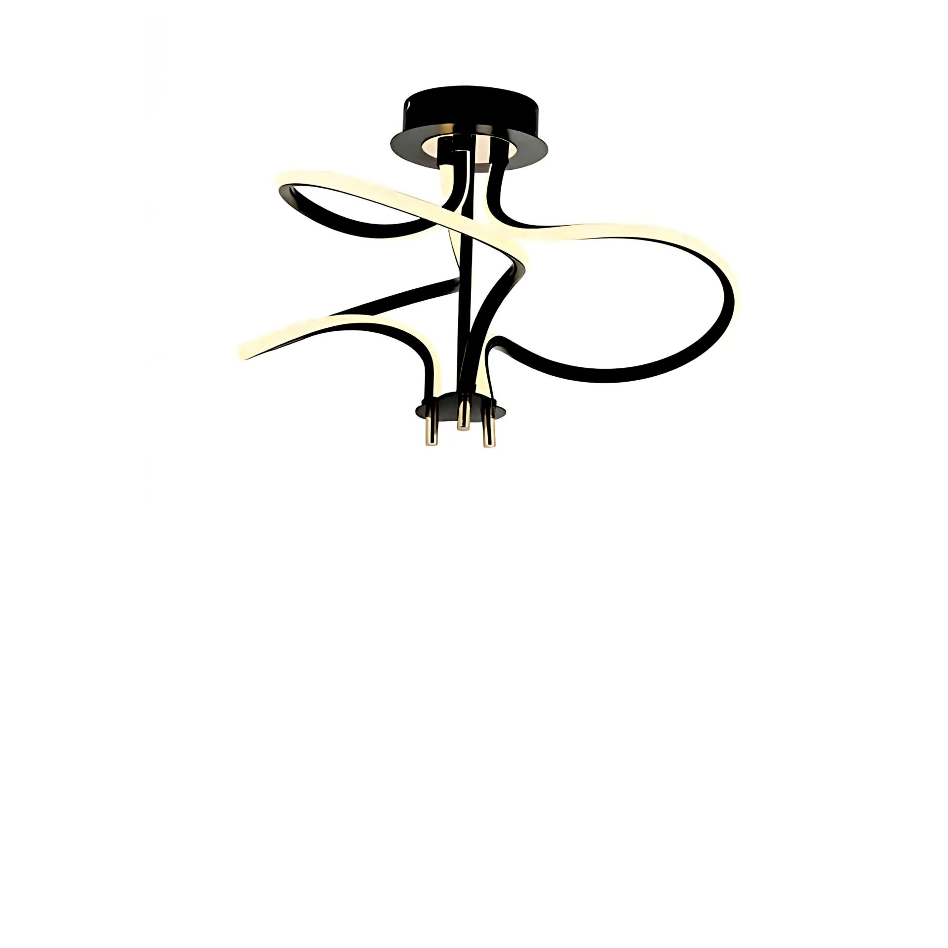 Veloria 3 Işık Seviyeli LED Siyah Plafonyer Avize