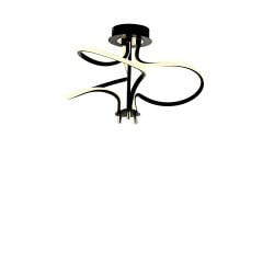 Veloria 3 Işık Seviyeli LED Siyah Plafonyer Avize