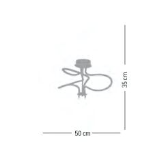 Veloria 3 Işık Seviyeli LED Siyah Plafonyer Avize