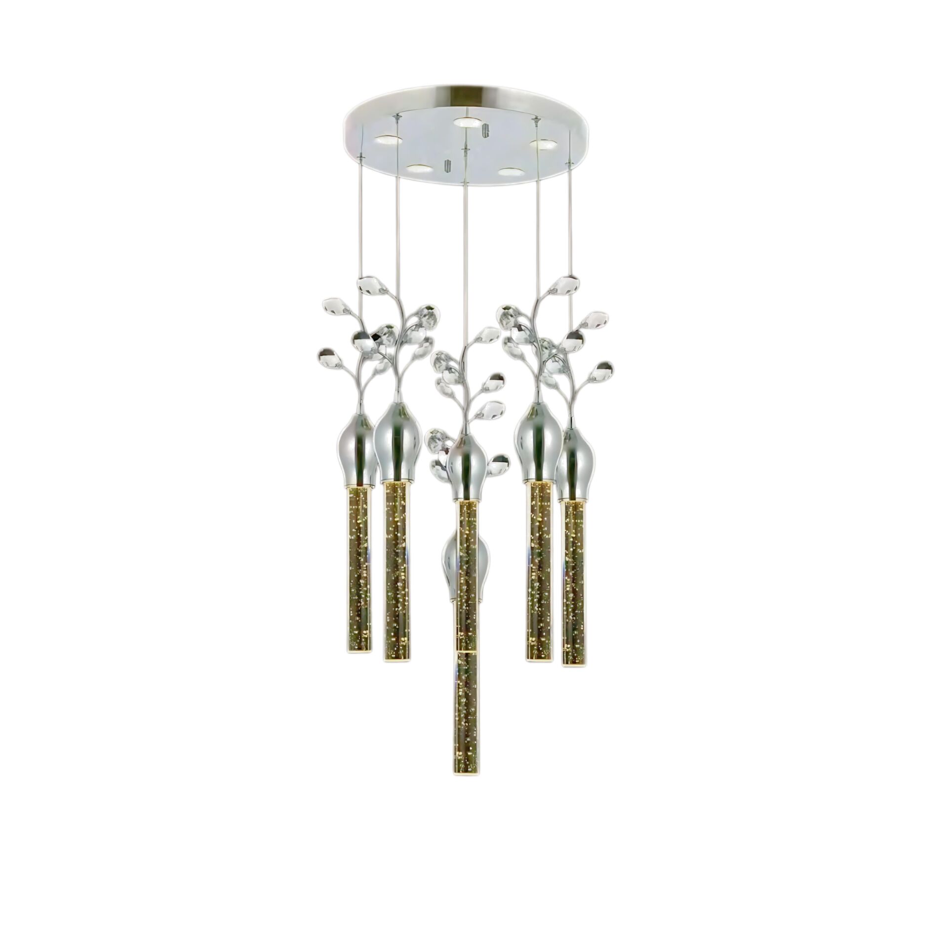 Elva 5'Li Led Krom Sarkıt Avize