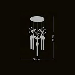 Elva 5'Li Led Krom Sarkıt Avize