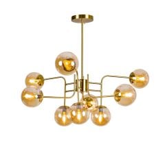 Chiaro 9 Kollu Glop Gold Avize