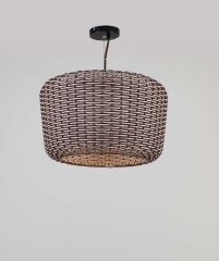 El Dokuması Rattan Sarkıt Avize - 1591