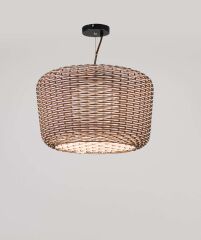 El Dokuması Rattan Sarkıt Avize - 1591