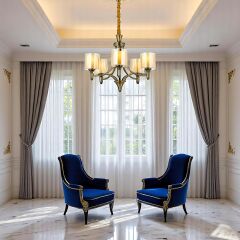 Celestia 5 Kollu Eskitme Gold Avize