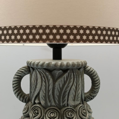 Jungle Polyester Abajur Koyu Yeşil / Krem