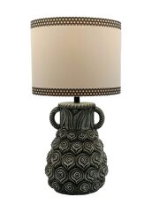 Jungle Polyester Abajur Koyu Yeşil / Krem