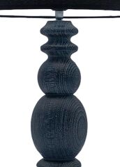 Dark Forest Rustik Ahşap Abajur Lacivert