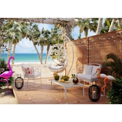 Ibiza Beyaz Asma Salıncak