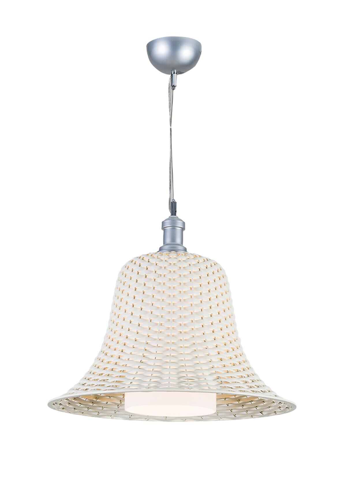 El Dokuması Rattan Sarkıt Avize Krem