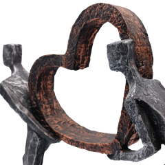 Kalp Taşıyan Çift Polyester Biblo