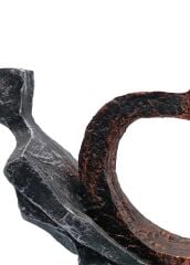 Kalp Taşıyan Çift Polyester Biblo