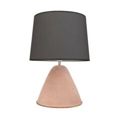 Roger Kadife Kaplı Pudra Pembe Abajur