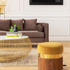 Cesta Gold Mermer Orta Sehpa