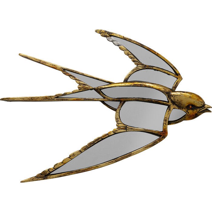 Swallow Aynalı Duvar Objesi