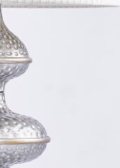 Polyester Gövdeli Abajur Gümüş