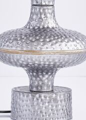 Polyester Gövdeli Abajur Gümüş