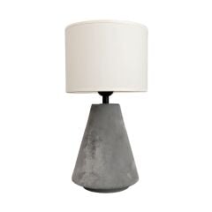 Toni Kadife Kaplı Gri Abajur