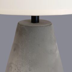 Toni Kadife Kaplı Gri Abajur