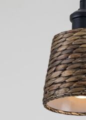 El Dokuması Hasır Sarkıt Avize