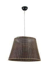 El Dokuması Rattan Sarkıt Avize Kahverengi - 1613