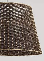 El Dokuması Rattan Sarkıt Avize Kahverengi - 1613