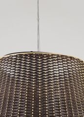 El Dokuması Rattan Sarkıt Avize Kahverengi - 1613