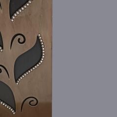 Nedra İşlemeli Kahverengi Abajur