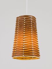 El Dokuması Rattan Sarkıt Avize Kahverengi - 1618