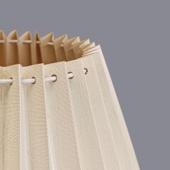 Edgar Taş Desenli Krem Şapkalı Gri Abajur