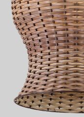 El Dokuması Rattan Sarkıt Avize Kahverengi - 1619