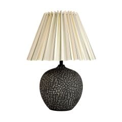 Linue Taş Desenli Çok Renkli Şapkalı Gri Abajur