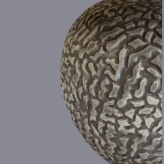 Linue Taş Desenli Çok Renkli Şapkalı Gri Abajur