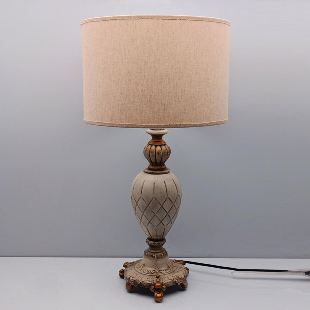 Royal Polyester Abajur Krem/Eskitme