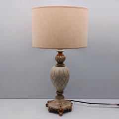 Royal Polyester Abajur Krem/Eskitme