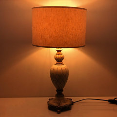 Royal Polyester Abajur Krem/Eskitme