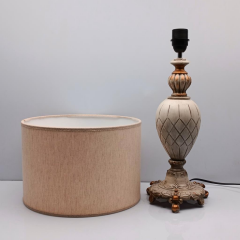 Royal Polyester Abajur Krem/Eskitme