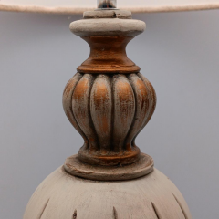 Royal Polyester Abajur Krem/Eskitme