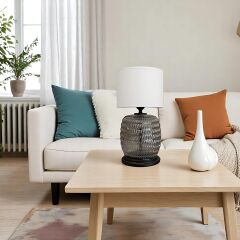 Digne Siyah Cam Abajur