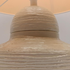 Circle Polyester Abajur Beyaz Eskitme