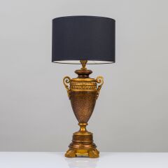 Polyester Gövde Abajur Gold