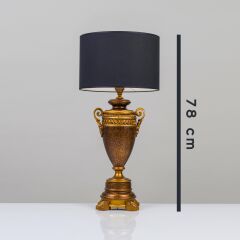 Polyester Gövde Abajur Gold