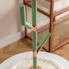 Kaktüs Metal Abajur Yeşil/Bronz