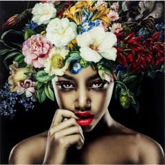 Pretty Flower Woman Cam Resim 120x120cm
