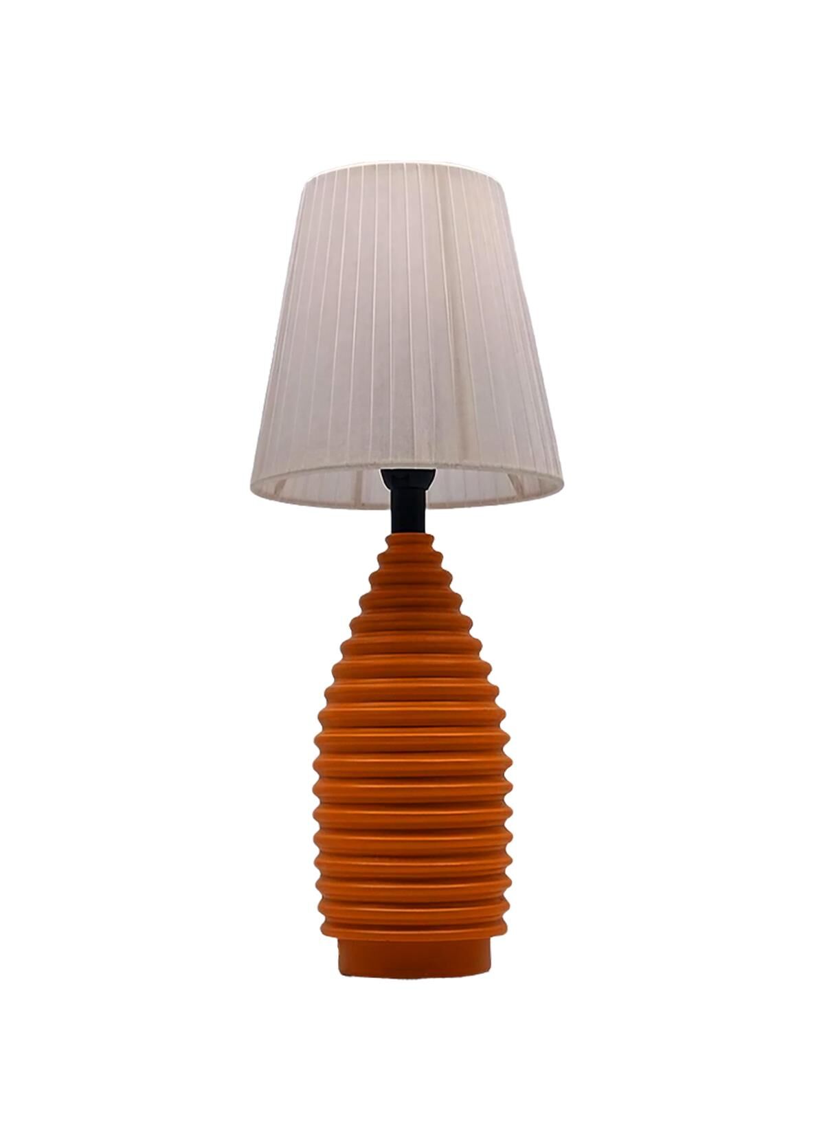 Minimal Halka Polyester Abajur Turuncu