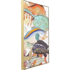 Fish Meeting Two Touched Picture 75x100cm