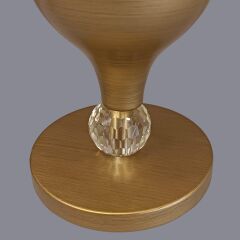 Rodli Taşlı Eskitme Gold Abajur